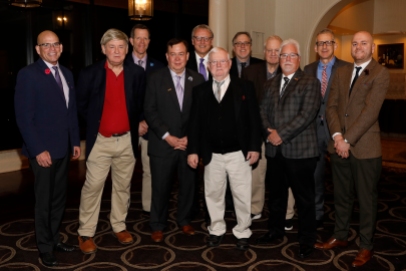 Eleven former presidents of the FWAA attended the dinner. (Photo by Melissa Macatee)